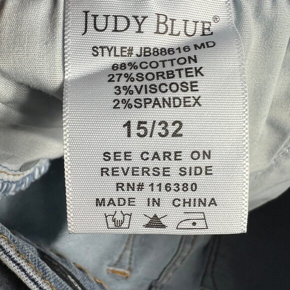 Judy Blue Jeans Women's 34x23* Wide Leg Crop High Rise Blue Stretch Denim Tag 32 - Picture 8 of 16